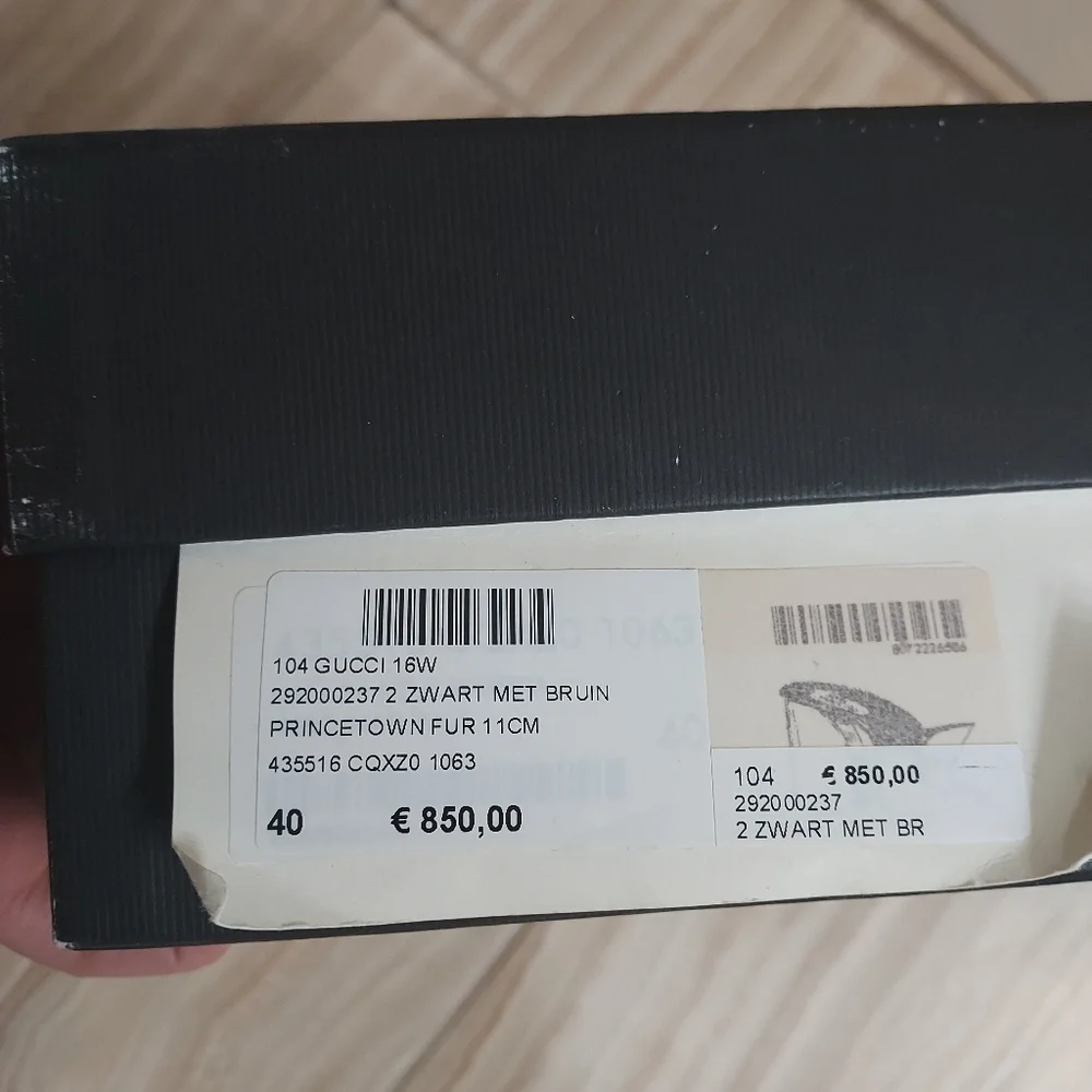 Gucci Black Princetown Fur Leather Malaga Canberra Heel Mule Slide - Picture 11 of 11